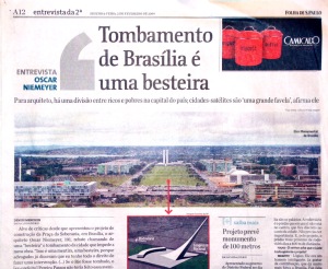 Tombamento de Brasília é uma besteira